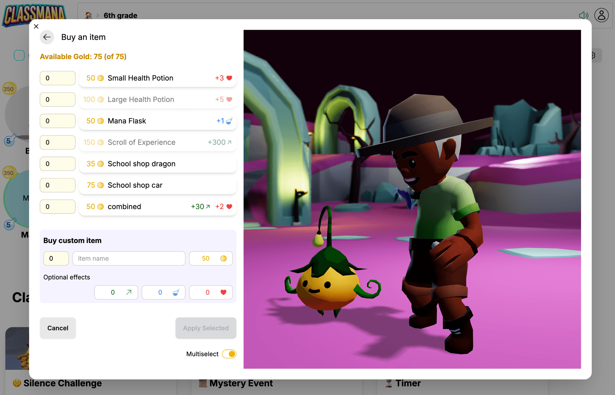 Flervalläge för butiksköp