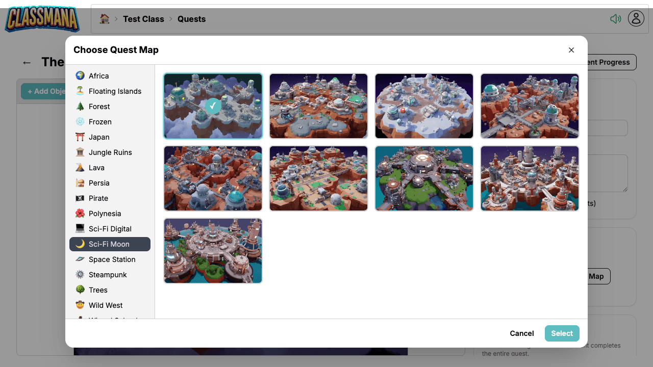 Kartväljare för uppdrag