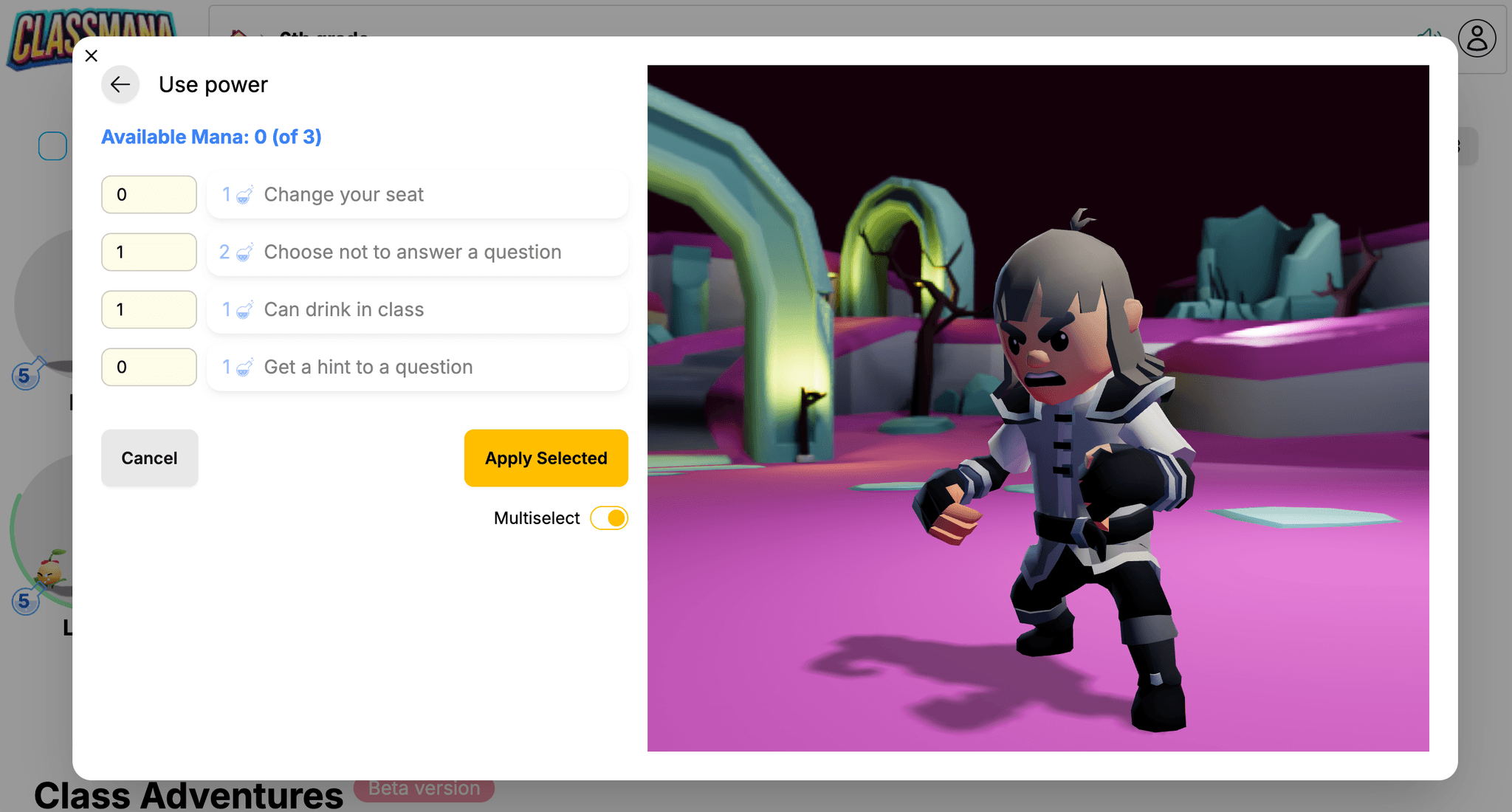 Flervalläge för krafter